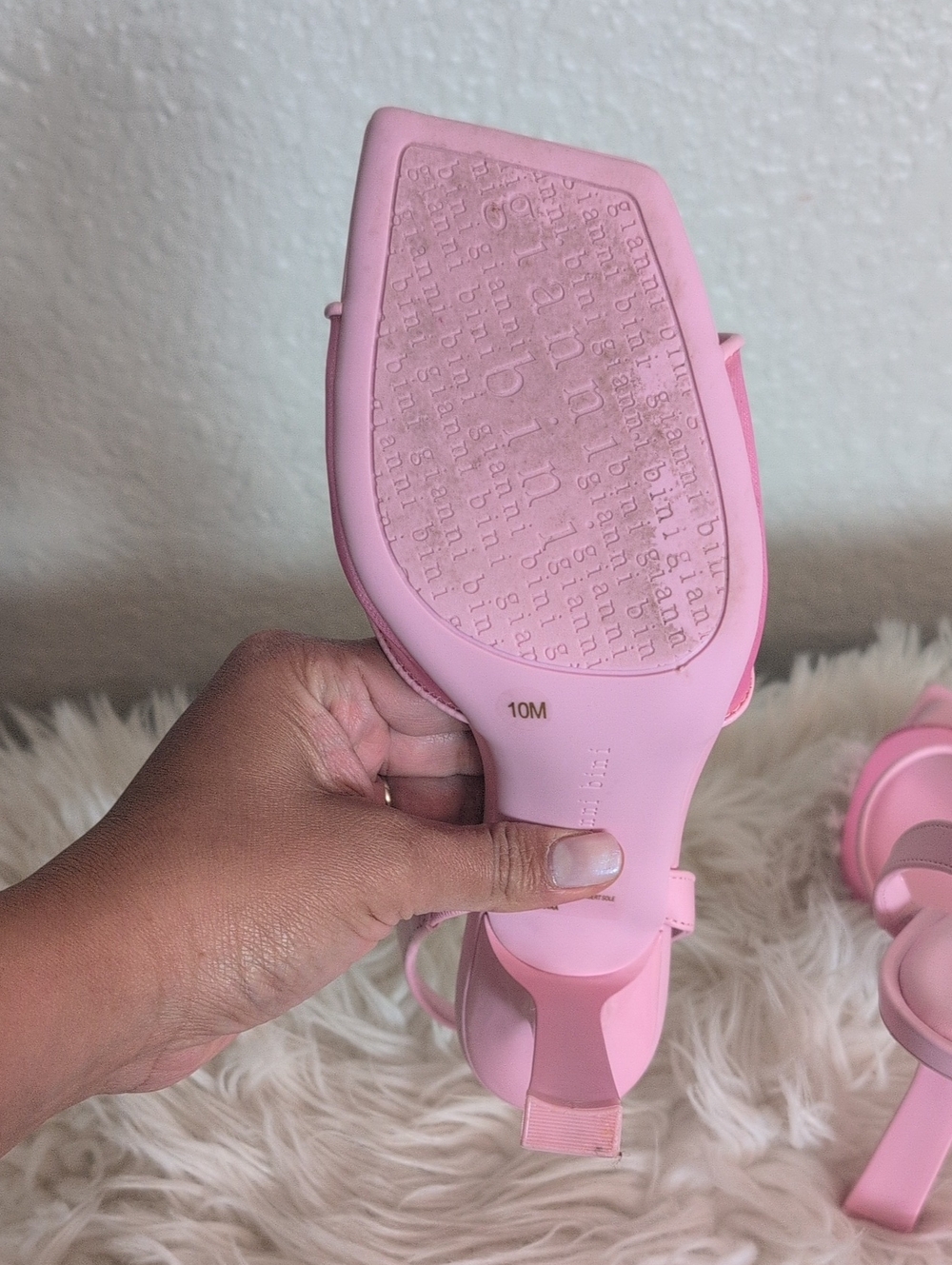 Gianni Bini Soft Pink Slingback Block Heels - Picture 5 of 9